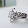 thumbnail image 3 of Silver & Stone Jewels 14K White Gold Finish Marquise Cut Cubic Zirconia Women's Bridal Ring Set For Wedding, 3 of 6