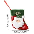 Glass Icicles Christmas Decorations Gold Font Retro Santa Socks