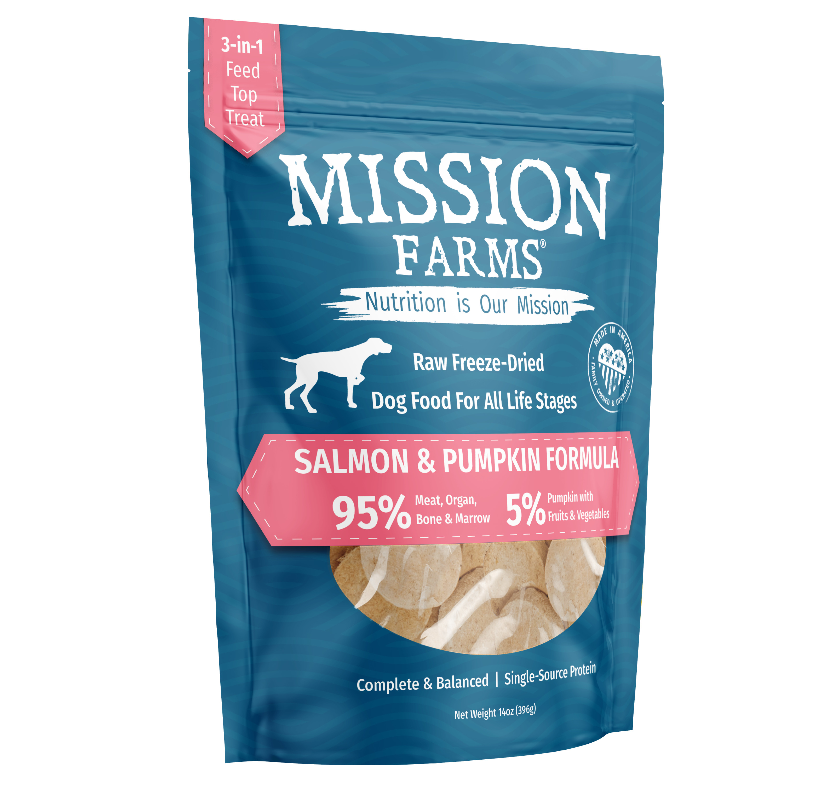 Salmon & Pumpkin Freeze-Dried Dog Food