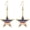 Gold Shiny Star, variant on American USA Flag Earrings for Women Patriotic Red White Blue Flip Flop Sandal Cubic Zircon Dangle Drop Earrings, 4th of July Independence Day Gift[m0976]