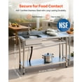thumbnail image 5 of VEVOR Stainless Steel Utility Sink, Free Standing Single Bowl Commercial Kitchen Sink with Faucet, Utility Right Basin Workbench with Hot & Cold Water Pipe for Garage Restaurant Laundry,47x19.7x37 in, 5 of 9
