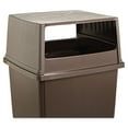 thumbnail image 2 of Rubbermaid Commercial Products Glutton Trash Can Top, Large 56-Gallon, Brown, Compatible with Rubbermaid Weather Resistant Garbage Can for Outdoor Spaces, Malls/Schools/Offices/Stadiums/Restaurants, 2 of 3