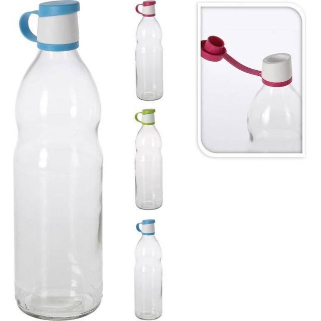 Recipientes de vidrio de colores elegantes para líquidos con tapas sin BPA, botellas de vidrio con tapa abatible multiusos para leche, jugo, refresco y agua, jarra para senderismo o vida diaria