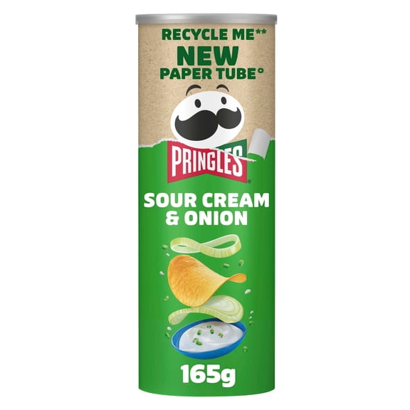 Pringles Sour Cream & Onion 165g, Imported from Britain