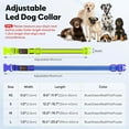 thumbnail image 5 of LED Dog Collar, Light Up Dog Collar Lights USB Rechargeable, Adjustable Comfortable Soft Mesh Safety Collar for Small, Medium, Large Dogs(Large, Neon Green), 5 of 7