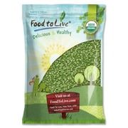 Organic Green Split Peas, 15 Pounds - Non-GMO, Kosher, Raw, Vegan - by Food to Live