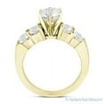 thumbnail image 4 of Round Cut Charles & Colvard Moissanite 5-Stone Engagement Ring in 14k Yellow Gold, 4 of 5