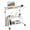White, variant on Hassch Rolling Laptop Desk with Power Outlets and USB Ports, 26.4"-41.5" Height Adjustable Computer Workstation with Storage Shelves and Side Hooks for Study and Office, Vintage Brown