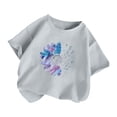thumbnail image 2 of ibiyuan Shirt for Girls Short Sleeve Tshirts Girls T Shirts Funny Print Toddler Girl Tops 4t Crew Neck Basic Tee Soft Birthday Girl Summer Clothes,4-5 Years, 2 of 3