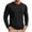 Black, variant on ZHOGXU Fashion Solid Color Long Sleeve Pullover Crew Neck Men's T Shirts Base Layer Tee Work Wear