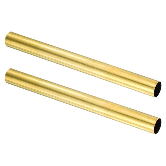 2Pcs Brass Round Tube, 18mm OD 0.5mm Wall Thickness 200mm Length Seamless Tubing