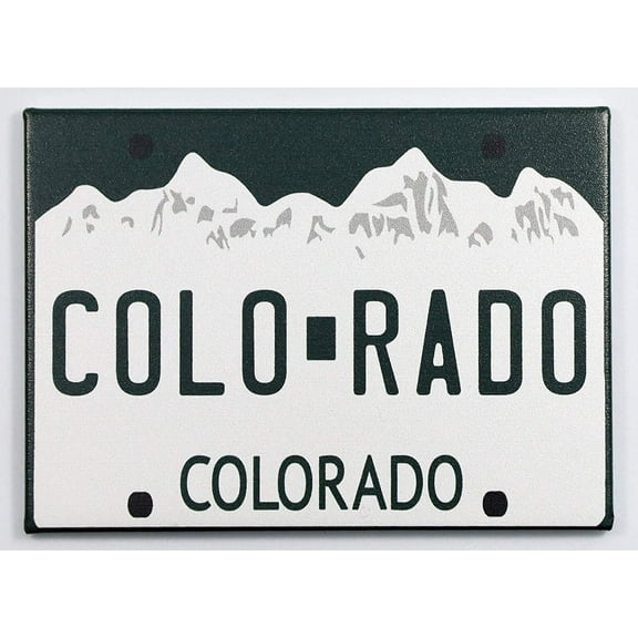 Colorado License Plate Fridge Collector's Souvenir Magnet 2.5" X 3.5"