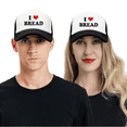 thumbnail image 4 of I Heart Bread Love Food Funny Trucker Hat Mesh Cap Unisex Black, 4 of 5