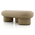 thumbnail image 2 of Kavren Modern Oval Glossy Low Profile Coffee Table, Light Brown, 2 of 14