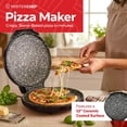 thumbnail image 2 of MUERE Countertop Pizza Maker, 1450W Mini Pizza Oven, Pizza Maker Oven With 12″ Non-Stick Ceramic Plate, Indoor Electric Pizza Oven for Crepes, Pancakes - Black, 2 of 7