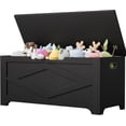 thumbnail image 5 of GarveeHome 39.4" Storage Chest, Wooden Storage Bench with Safety Hinges, Easy Assembly, Large Toy Chest for Entryway, Living Room, Bedroom, 5 of 5