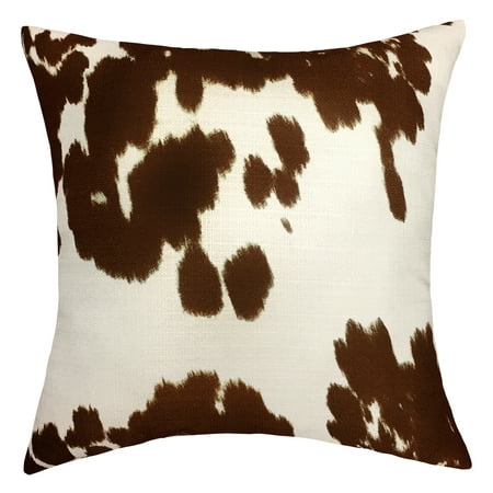 Mainstays Faux Cow Hide Deocrative Throw Pillow, 18