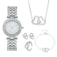 thumbnail image 1 of 5PCS Fashion Watch with Rhinestone Jewelery Set B7W6 R5A8 O1K1 R5B9 F9G4 P8, 1 of 1