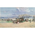 thumbnail image 2 of Baldomer Galofre i Giménez 24x16 Black Ornate Framed Double Matted Museum Art Print Titled: Camp at the Foot of the Mountain (C. 1895), 2 of 5