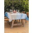 thumbnail image 3 of Outdoor Tablecloth with Umbrella Hole for Patio/Picnic/Party/Camping, Navy Blue Coastal Waterproof Table Cloth Rectangle Table Cover Washable, Beach Nautical Seaside Ocean Beige (60"x 102"), 3 of 9