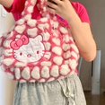 thumbnail image 2 of Bolso de felpa suave Kawaii Hello Kitty Jk Lolita para niñas, monedero de Anime, bolso de hombro informal para estudiantes, cálido y esponjoso, Gato Kt, 2 of 4