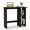 Black, variant on Costway Writing Desk with Adjustable Shelf, White