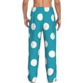 thumbnail image 3 of Daiia Sky Blue And White Polka Dot Men's Sleep Pant with Pockets and Drawstring,Pajama Pants-Large, 3 of 9