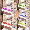 thumbnail image 4 of TOMNK White Vanity Desk with Stool, Mirror, LED Lights, Glass Top, RGB Drawers, Wireless Charging, 43" Wide, 4 of 7