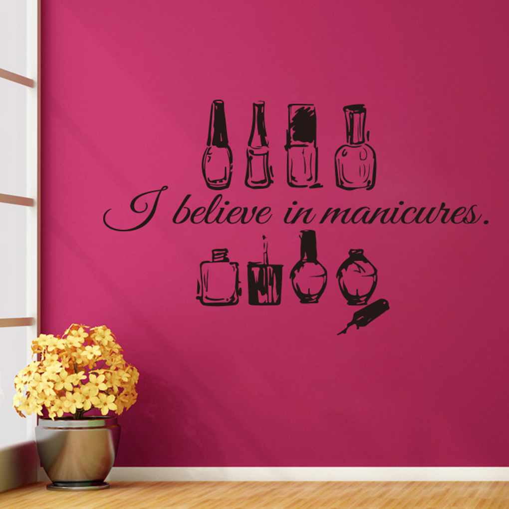 I Believe in Manicures I Believe in Pink ~ Wall or Window Decal