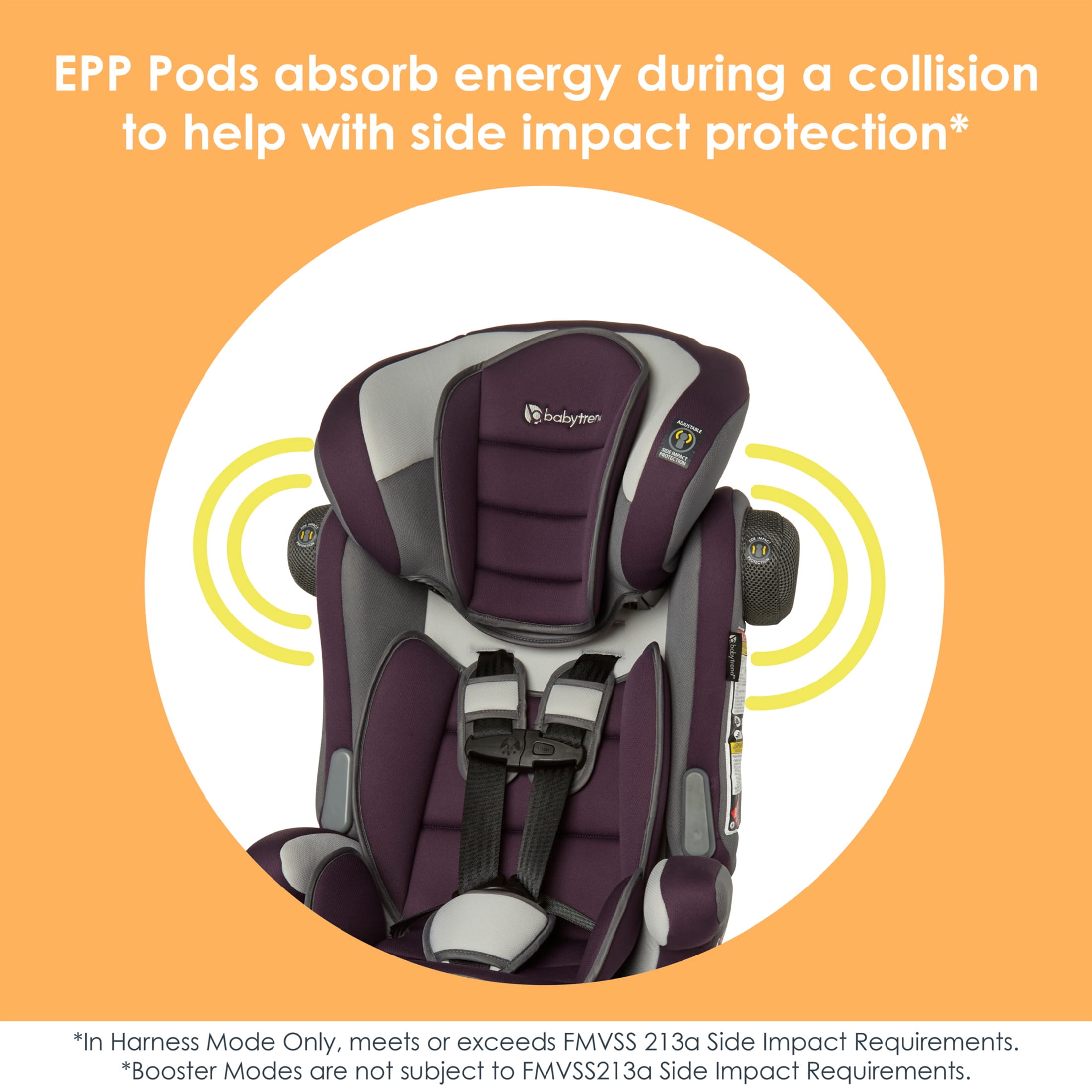Baby Trend Hybrid 3-in-1 Combination Booster Seat with Side Impact Protection