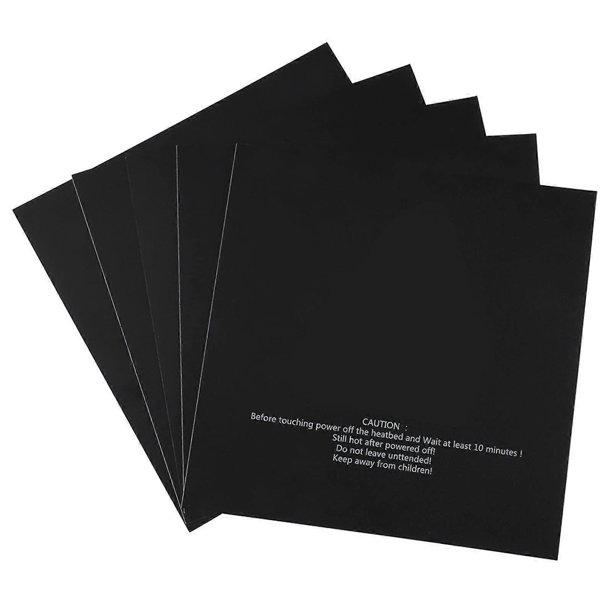 Pegatinas de impresión, 5 piezas, 220 x 220 mm, cama calentada flexible extraíble, placa de cama calentada para impresora 3D, pegatinas de impresión para PLA, ABS, HIPS, PETG, TPE Materia