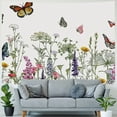 thumbnail image 4 of Chilfamy  Leaf Butterfly Tapestry Wall Hanging, Sage Green Leaves and Flowers with Butterflies Wall Hanging Tapestry Spring Plant Tapestry for Bedroom Living Room Wall Decor 40x30inch, 4 of 6