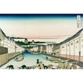 thumbnail image 2 of Hokusai 24x17 Black Modern Framed Museum Art Print Titled - Nihonbashi Bridge in Edo, 1830, 2 of 4