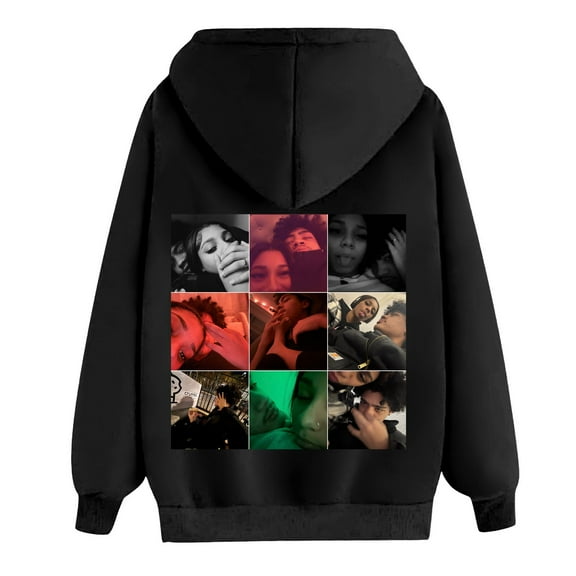 Wangmeiwg Women's Sweatshirts Custom DIY Women Solid Rope Hoodie Long Sleeve Pullover for Casual and Wear for All Seasons Stylish and Comfortable Black M