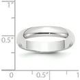 thumbnail image 3 of 14K White Gold 14Kw 4mm Ltw Half Round Band Size 5 Made In United States whrl040-5, 3 of 5