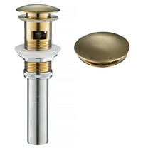Kraus Brass Pop-up Drain for Bathroom Sink with Overflow in Brushed Gold