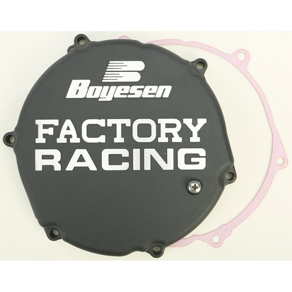 Boyesen Factory Black Clutch Cover for '93-02 Kawasaki KX250 (CC-12B)