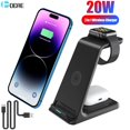 thumbnail image 2 of Soporte de cargador inalámbrico de 20 W para IPhone 14 13 12 11 XR XS 8 Apple Watch 3 en 1 estación de carga rápida para Airpods Pro IWatch 7 Tan Jianjun unisex, 2 of 2