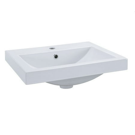 - Ryvy9|#Ryvyr CSR215RC Semi-Recessed Rectangular Vitreous China Vessel - White,
