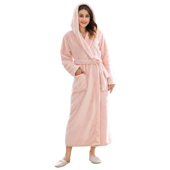 Richie House Women's Fleece Robe with Hood RHWN2233