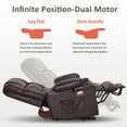 thumbnail image 4 of MCombo Large Lay Flat Dual Motor Power Lift Recliner for Big and Tall Elderly, Faux Leather(Dark Brown), 4 of 11