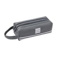 thumbnail image 5 of Hvmvliv Double-layer Cloth Pencil Case Large Capacity Double Zipper Portable Pen Bag with Handle for Students Office, 5 of 6