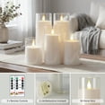 thumbnail image 3 of AMAGIC Flickering Flameless Candles, Battery Operated Acrylic LED Pillar Candles with Remote Control and Timer, Romantic Wedding Home Ambie, 3 of 8