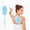 Blue, variant on POITVD Long Handle Shower Loofah Back Scrubber for Shower, 17.3 in Bath Sponge with Handle, Soft Mesh Body Scrubber on a Stick for Rich Lather, Hanging Shower Back Brush for Women & Men,Ivory