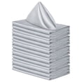 thumbnail image 1 of Xiao Hua Servilletas de poliéster, 43 x 43 cm, lavables, para restaurantes, bodas y festividades, paquete de 10, color gris, 1 of 4