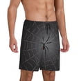 thumbnail image 2 of Fotbe Black Spider On Web Pantalones Cortos de Pijama para Hombre, Ropa de Dormir, Pantalones de Pijama Cortos para Hombre-Medium, 2 of 6