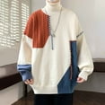 thumbnail image 2 of uikmnh Men's Autumn and Winter Sweater Color Blocking Casual Crew Neck Knit Sweater, 2 of 4