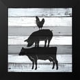 thumbnail image 2 of Allen, Kimberly 15x15 Black Modern Framed Museum Art Print Titled - Moo Oink, 2 of 5