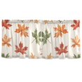 thumbnail image 7 of Yayeee Kitchen Curtains Tier Set of 2 Light Filtering 57"x36" Over Sink Window Panels, Brown Autumn Leaves, 7 of 7