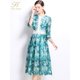 thumbnail image 1 of H Han Queen 2024 otoño elegante vestido de fiesta Patchwork Floral Crochet ahuecado encaje Midi Vestidos Oficina Vestidos casuales juveniles, 1 of 4